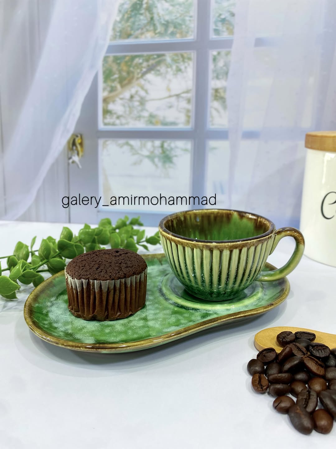 فنجان قهوه‌خوری مدل شیار دار با زیره