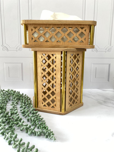 سطل زباله وجای دستمال کاغذی