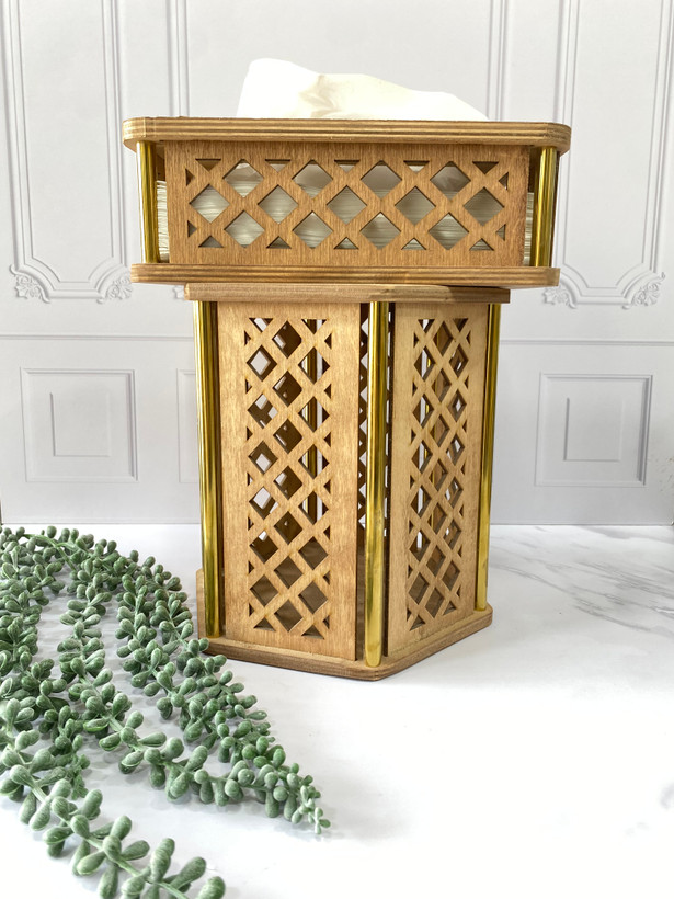 سطل زباله وجای دستمال کاغذی