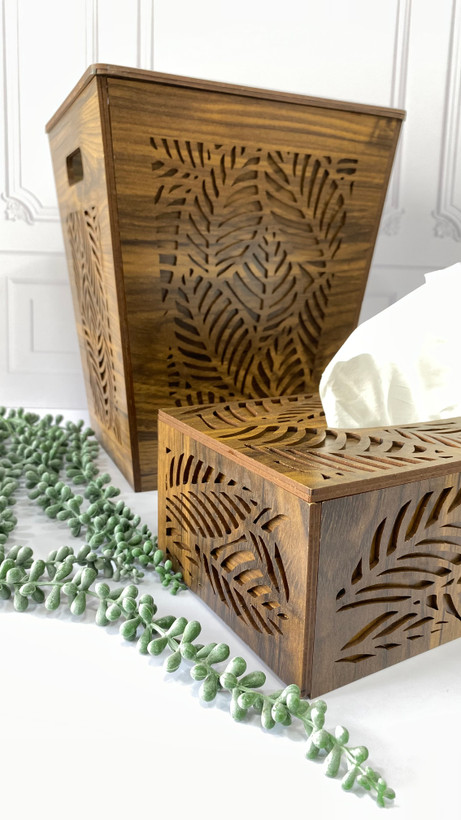 سطل زباله وجای دستمال کاغذی