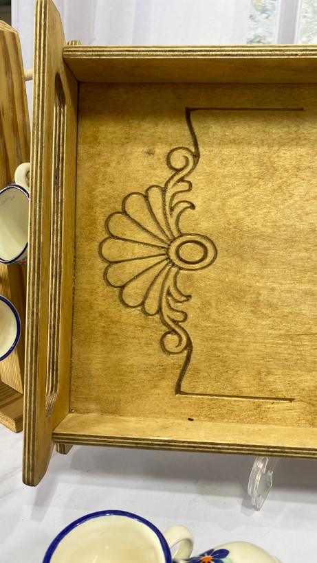 سینی پذیرایی چوبی سلطنتی
