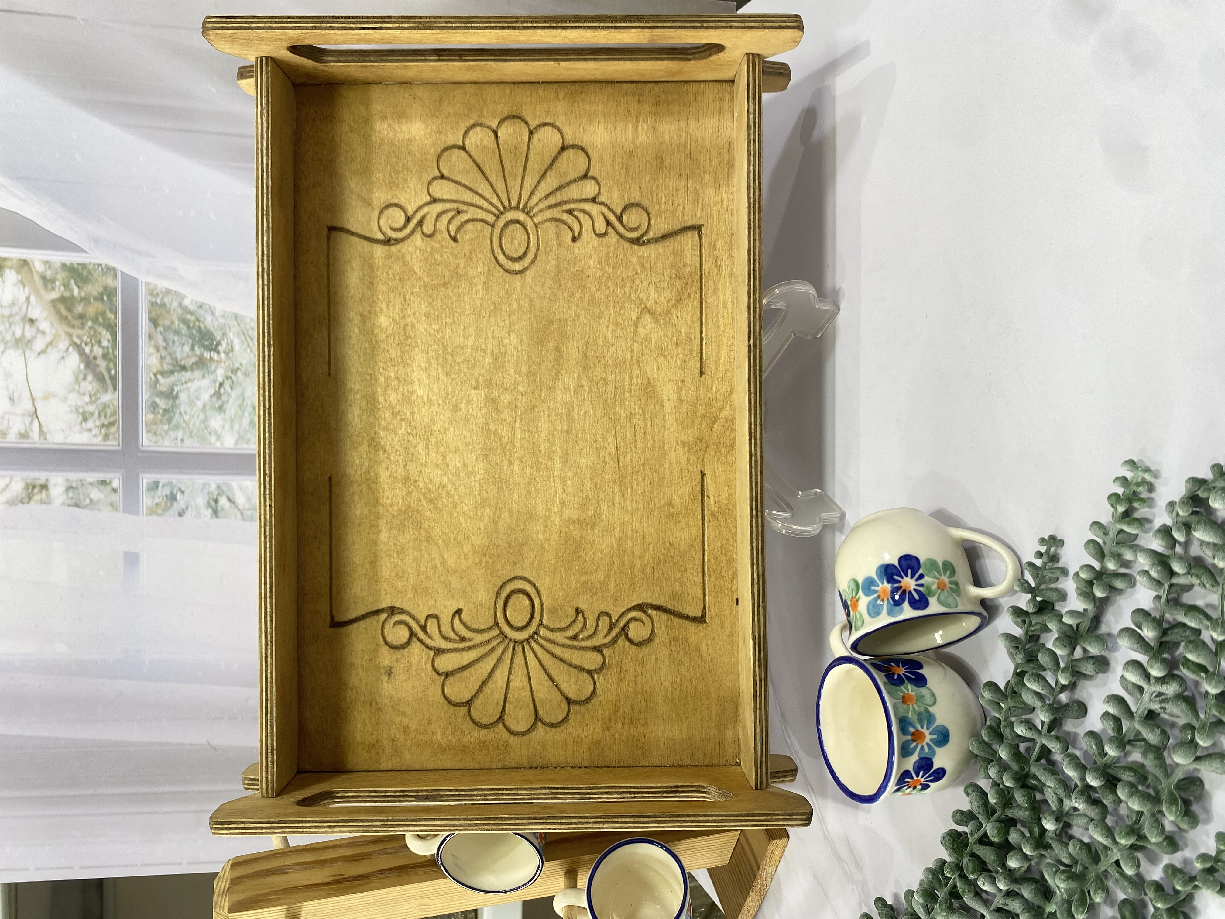 سینی پذیرایی چوبی سلطنتی