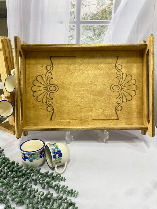 سینی پذیرایی چوبی سلطنتی