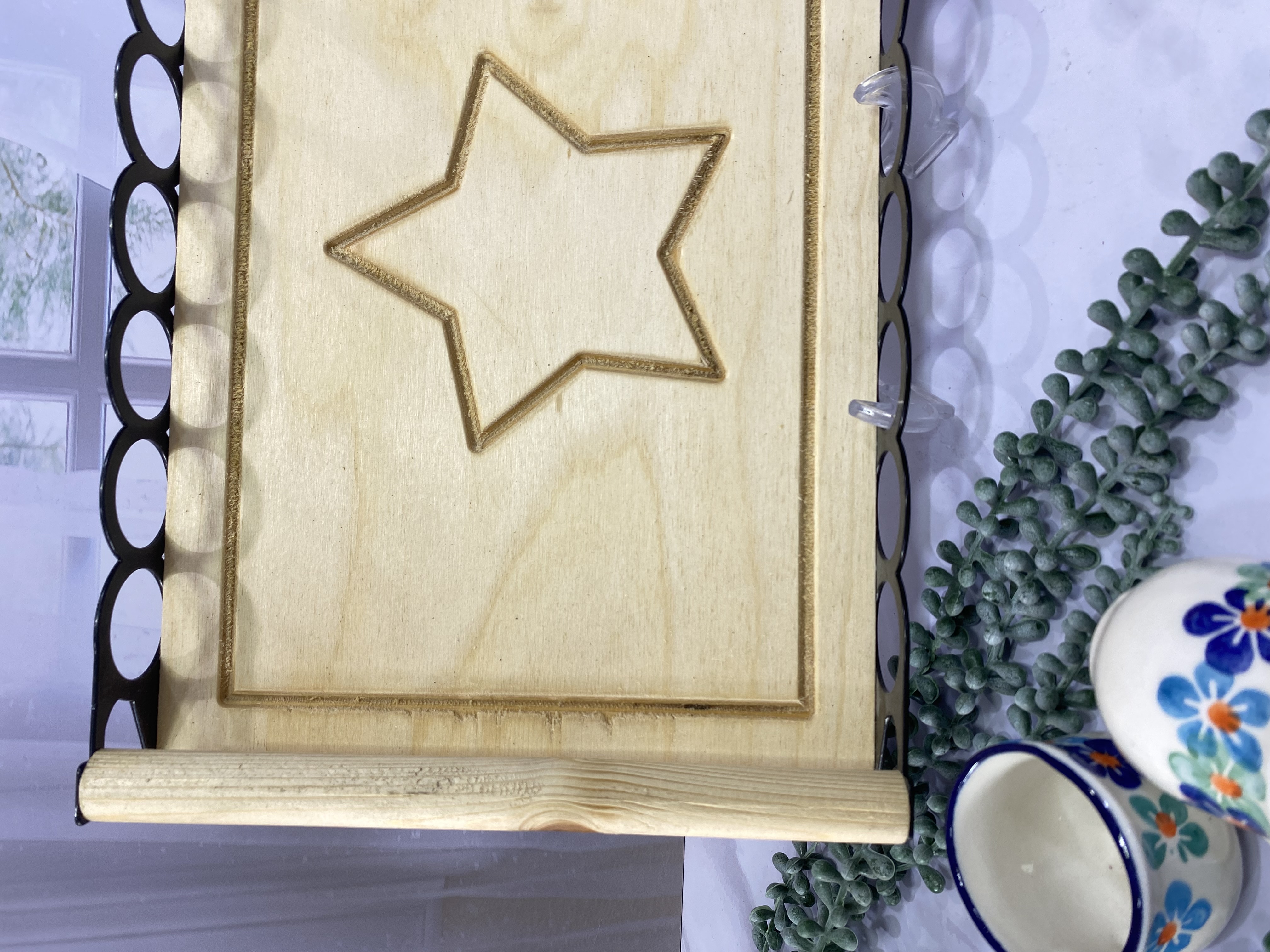 سینی پذیرایی چوبی ستاره