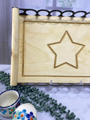 سینی پذیرایی چوبی ستاره